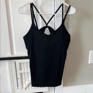 ZYIA Black Women's Tank Top With Built In Bra